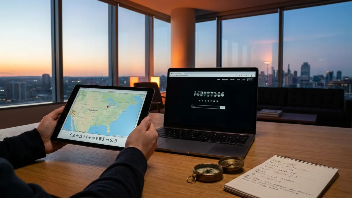 Un joueur explore la ville avec son smartphone pour résoudre un jeu en réalité alternée.